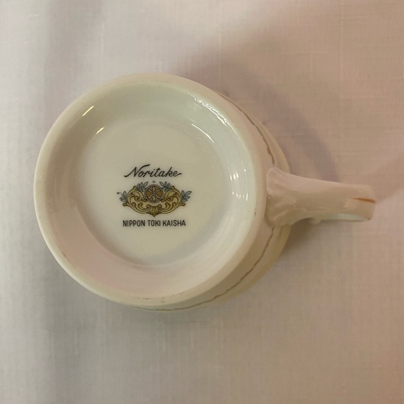 Noritake Nippon Toki Kaisha Creamer Red Border Laurel  Brown Trim - Picture 8 of 10